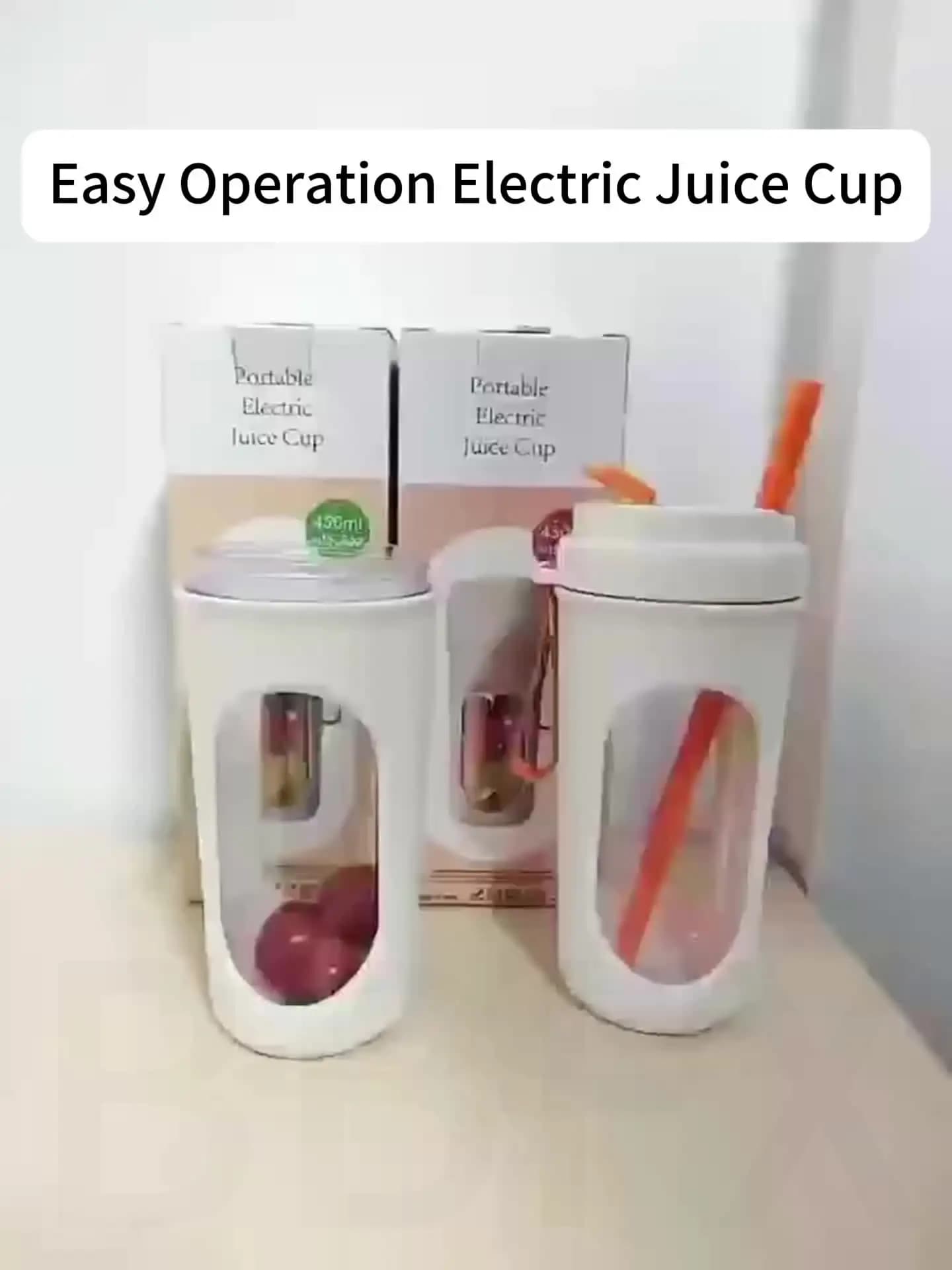 A Cup of Double Cover Automatic Juicer Portable Rechargeable Juice Cup Home Multifunction Juice Machine New Juicing Cup