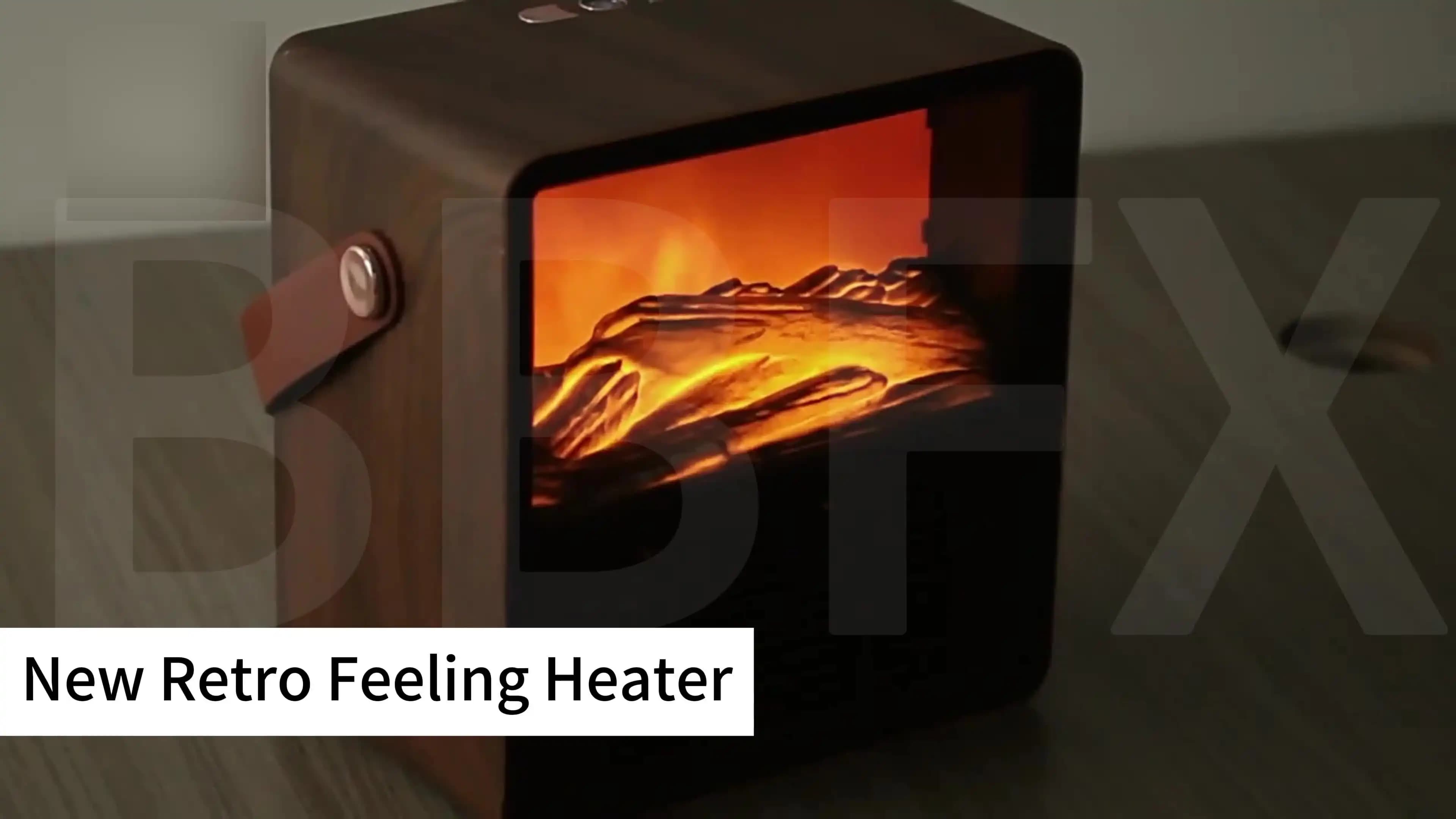 New Retro Feeling Heater Household Small Desktop Electric Heater Simulation Flame Portable Heater Winter Atmosphere Feeling