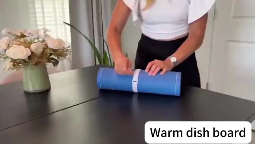 Constant Temperature Home Essential Silicone Food Warming Mat Folding Warming Plate Portable Home Heating Insulation Plate