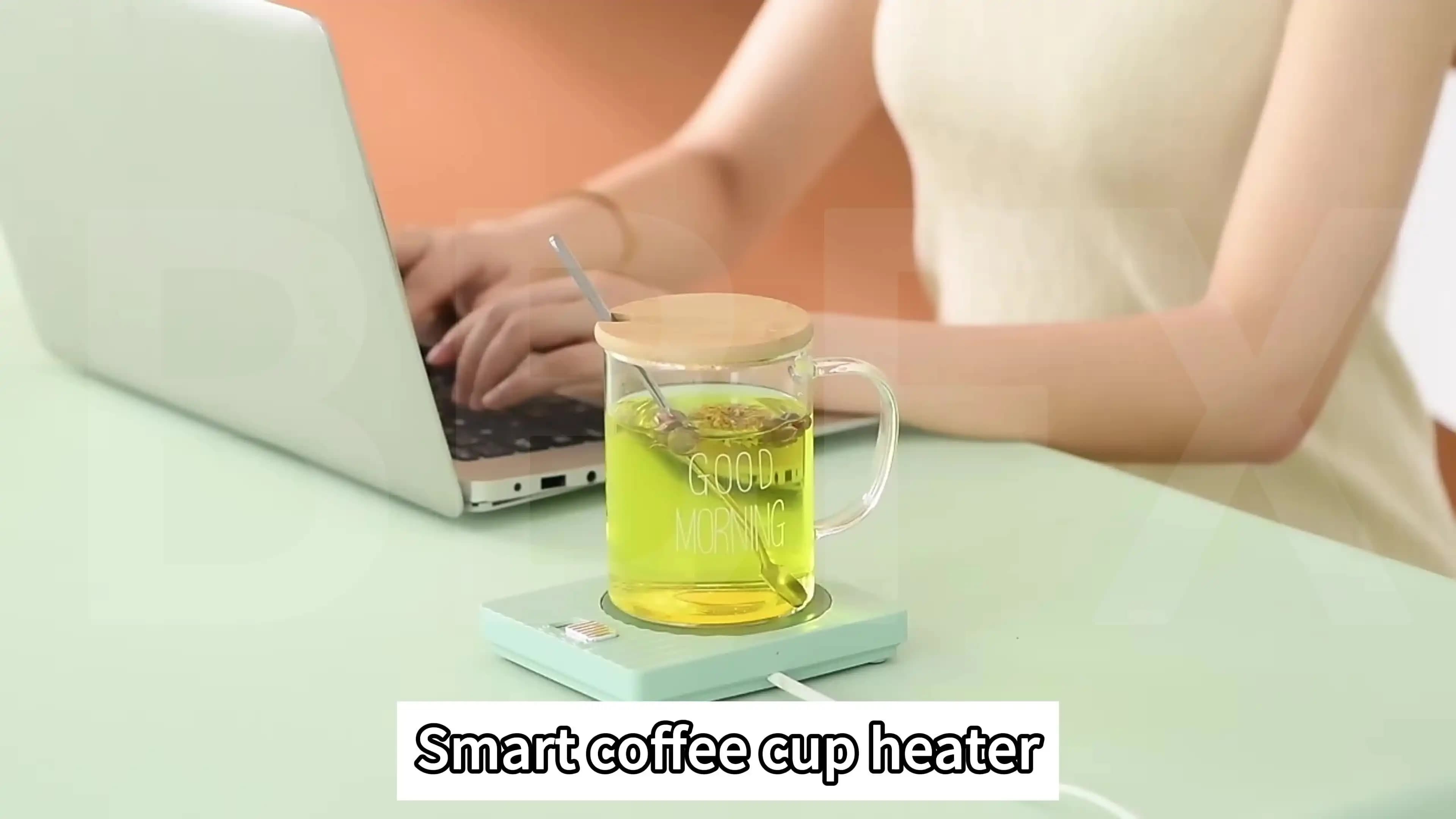 Constant Temperature Cup Holder with Adjustable Temperature Control Level 2 USB Cup Holder with Constant Temperature Base Set