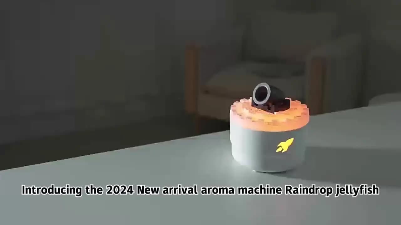 Creative Turret Aromatherapy Machine Convenient Home Bedroom Seven-colour Anti-true Flame Ambient Light Large Spray Humidifier