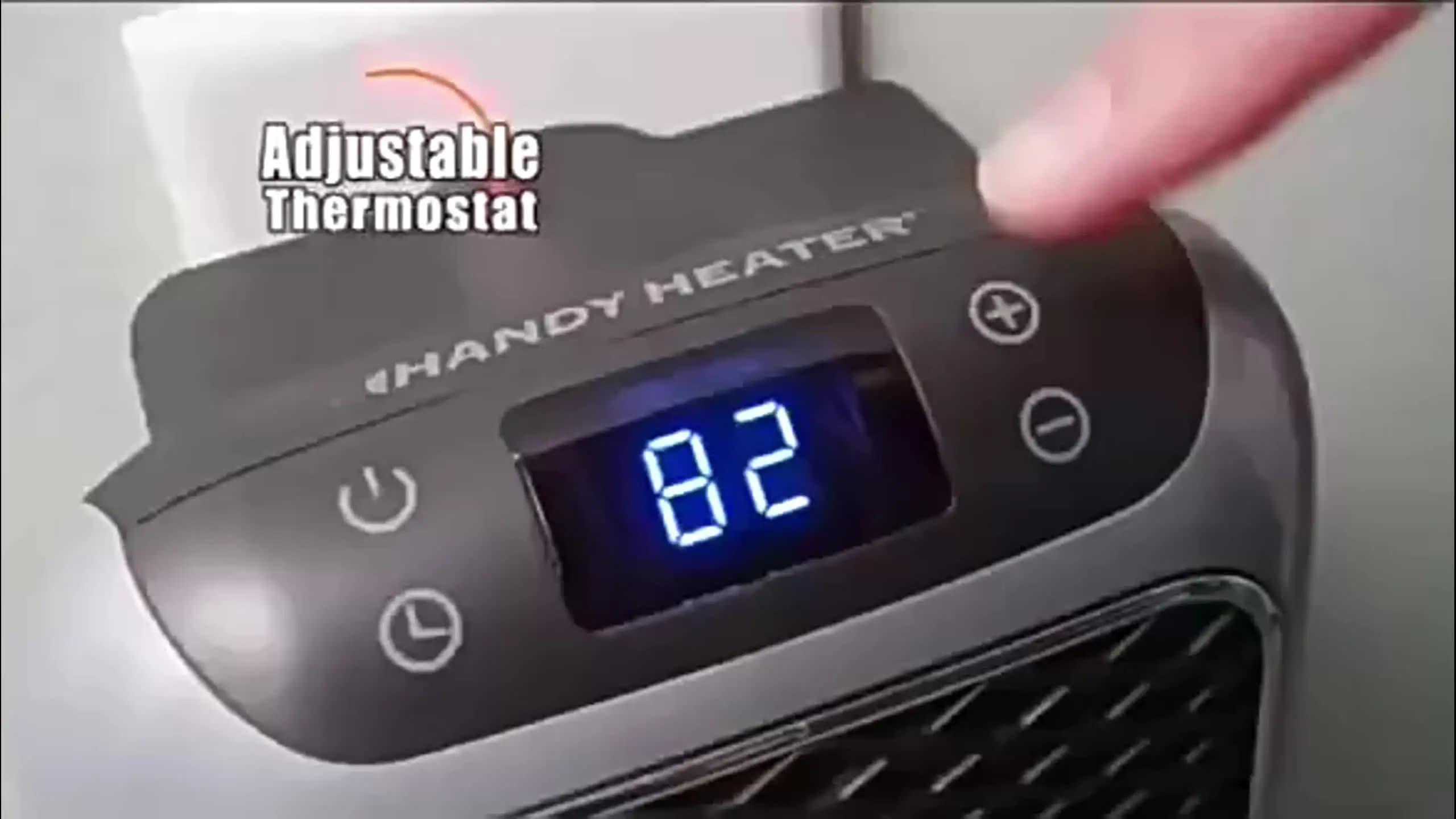 Intelligent Temperature Control Heater square Mini Fashion Dormitory Heater Office Desktop Heater LCD Screen Display Temperature