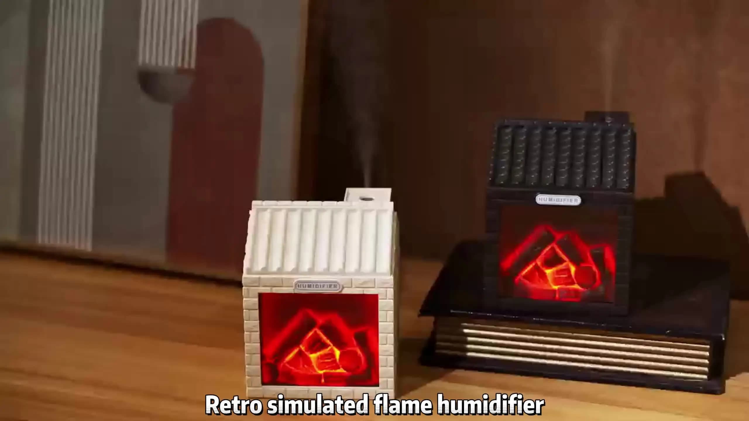 Simulation Charcoal Fire House Humidifier Usb Home Creative Hollow Bedroom Night Light