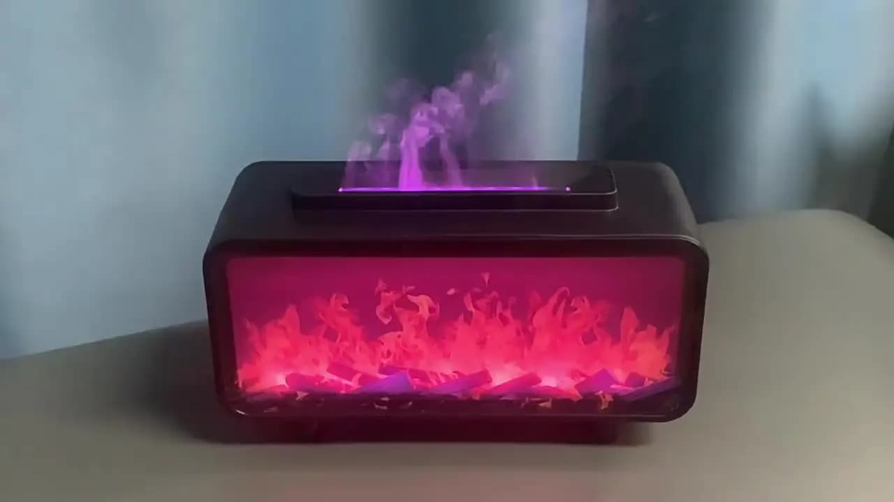 New Creative Fireplace Flame Humidifier Aromatherapy Machine Automatic Spray Incense Home Indoor Office Aromatherapy Machine