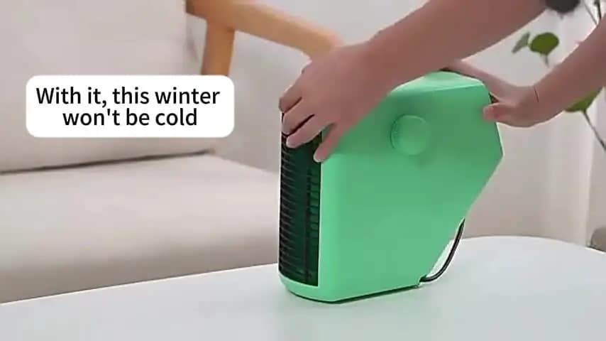 Home Desktop Small Intelligent Temperature Control Heater Office Desktop Cooling Uniform Mini Heater Portable Home Heater