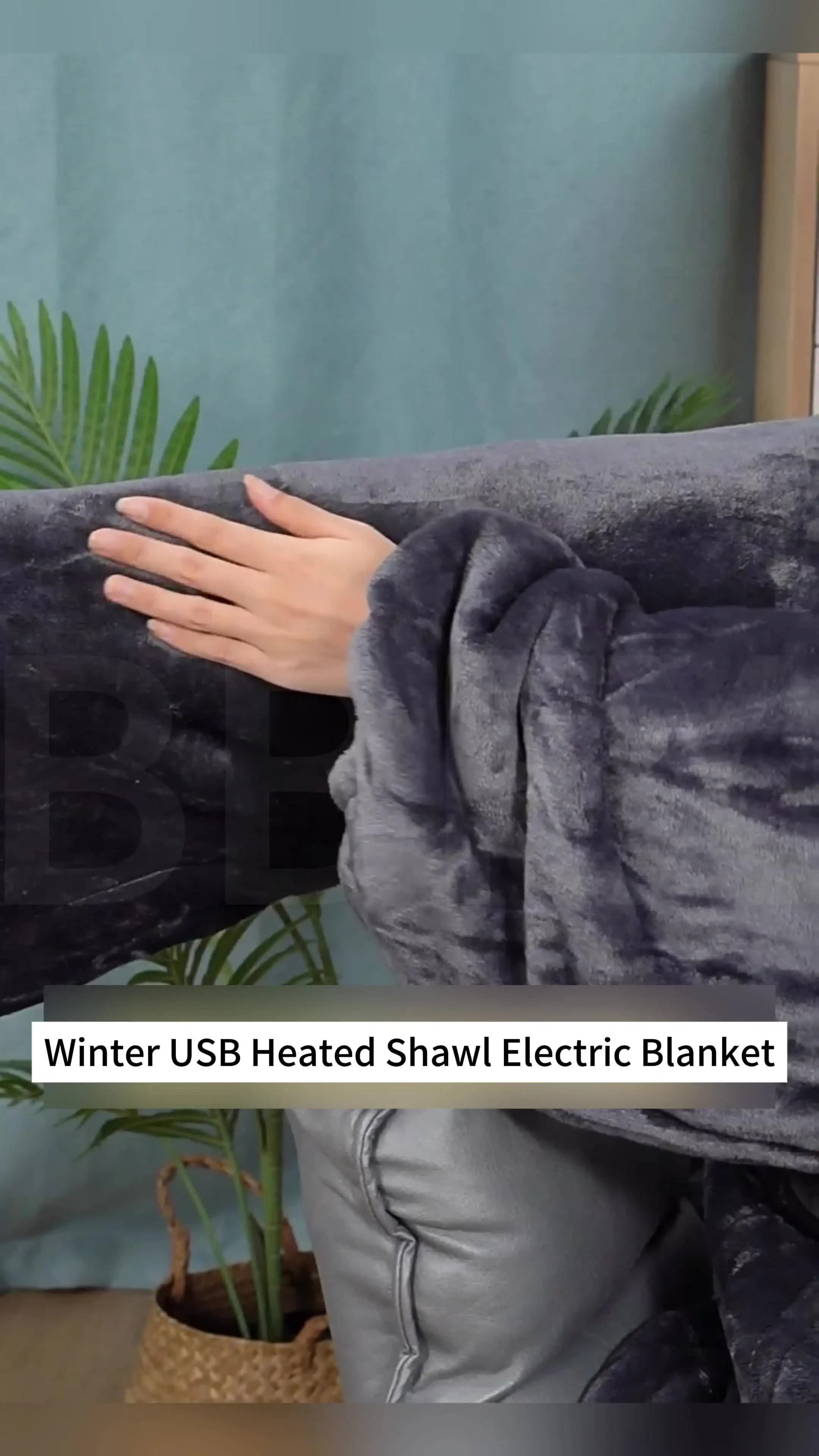 Electric Heated Blanket with Sleeves Wearable Heated Blanket Flannel Shearling Fleece Electric Blanket for Home and Office Use