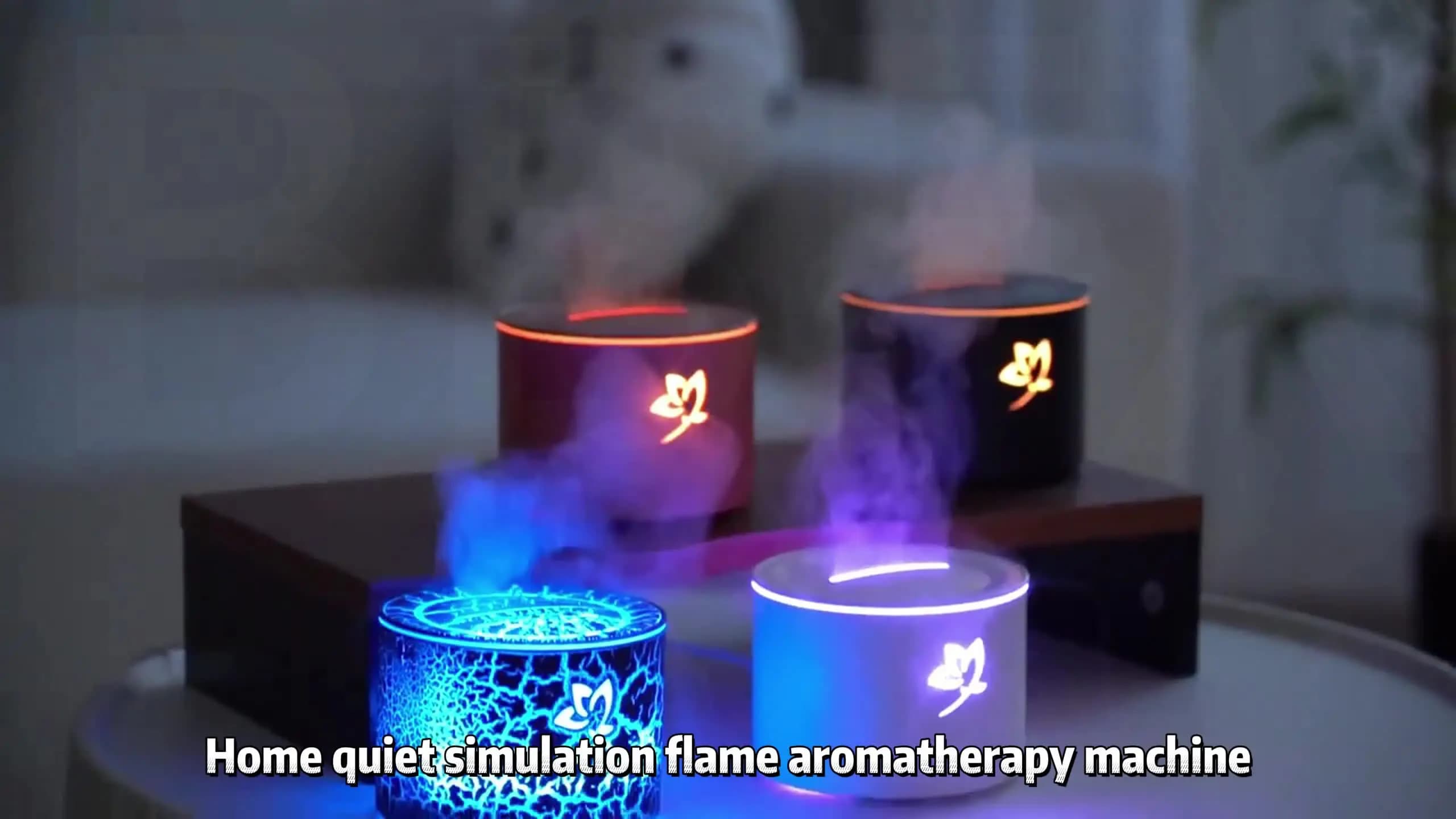 New Desktop Diffuser Flame Humidifier Home Quiet Simulation Flame Aromatherapy Machine