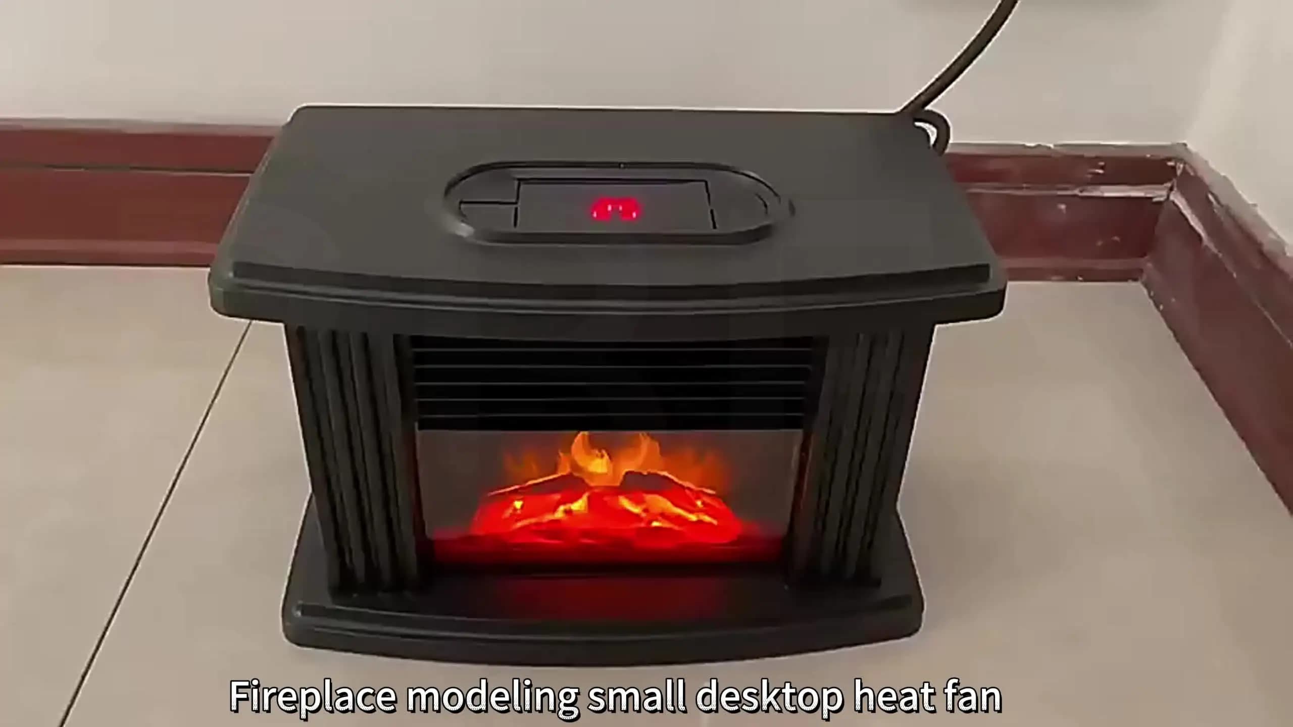 Retro Style Fireplace Heater Home Living Room Bedroom Flame Heater Fireplace Modeling Small Desktop Heat Fan