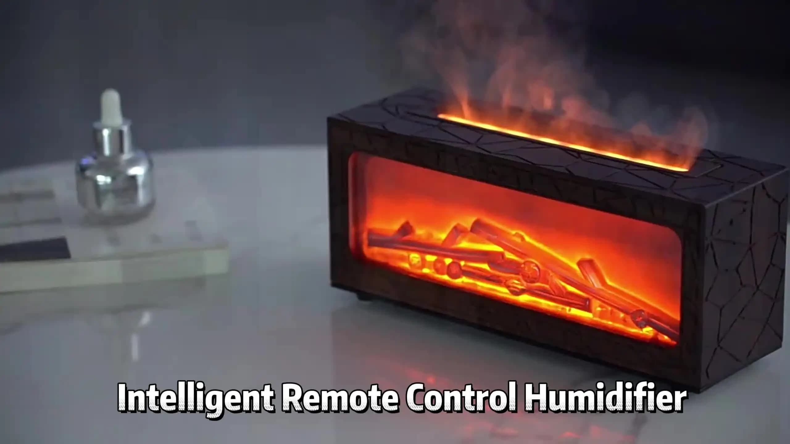 New Retro Ffireplace Flame Humidifier Usb Home Desktop Bedroom Diffuser 3D Simulation Flame Aromatherapy Machine