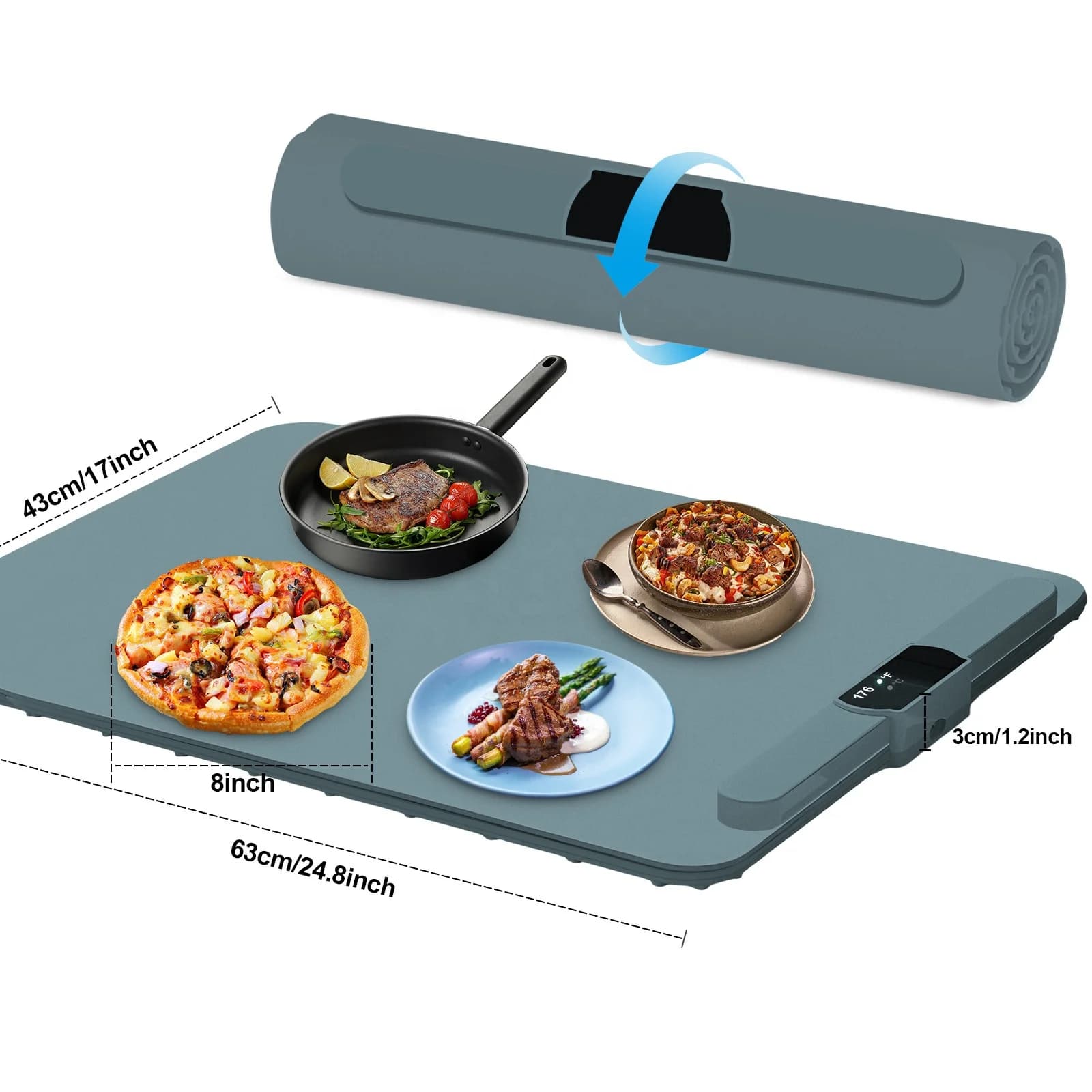 Thermostatic Silicone Warming Plate Household Electric Heating Insulation Board Intelligent Flexible Scroll Warming Plate 2