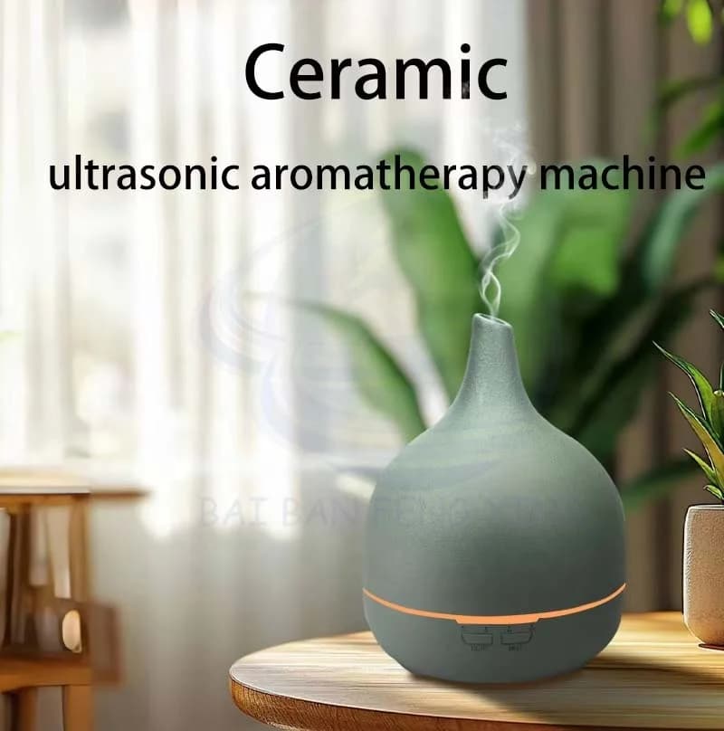 Customised Silent Large Capacity Automatic Scent Sprayer Home Flame Humidifier Bedroom Ceramic Ultrasonic Aroma Diffuser 6