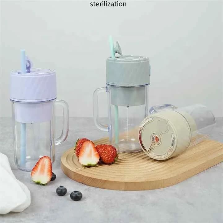 Simple and Durable Juice Cup Travel Camping Portable Electric Small Fruit Juice Extractor Multifunctional Juice Cup with Straw 7