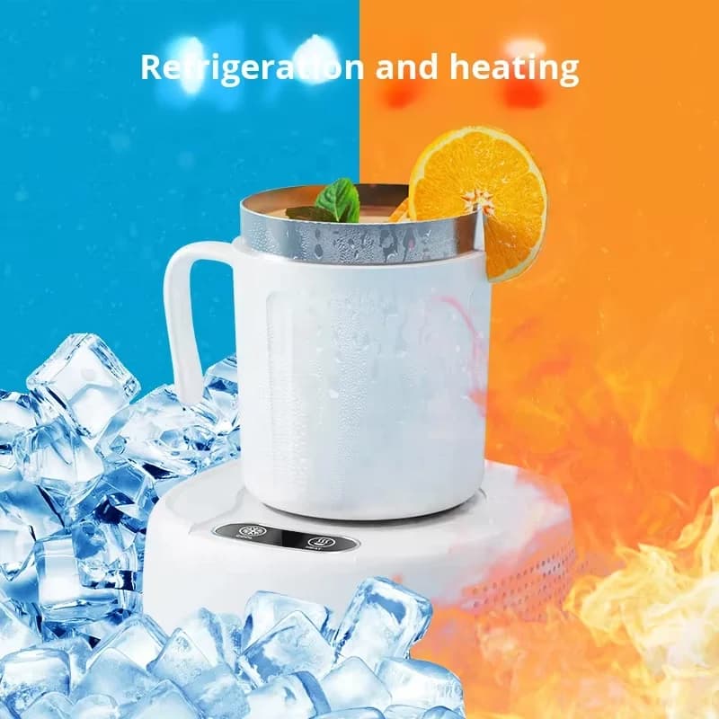 Fast Cooling Cup Cooler Heater with Handle Smart 2-in-1 Beverage Chiller Warmer Set with Touch Control for Coffee Tea Beer 4