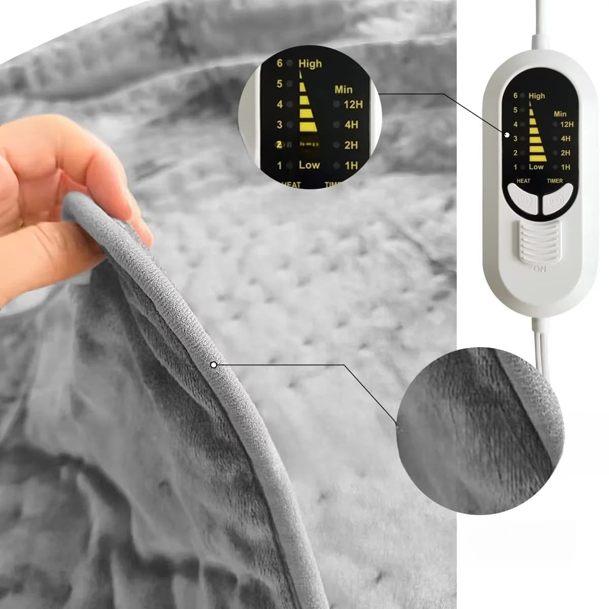 Smart Temperature-Controlled Electric Blanket with Heated Shawl, Knee Warmer and Washable Heating Pad for Office Lunchtime Use 4