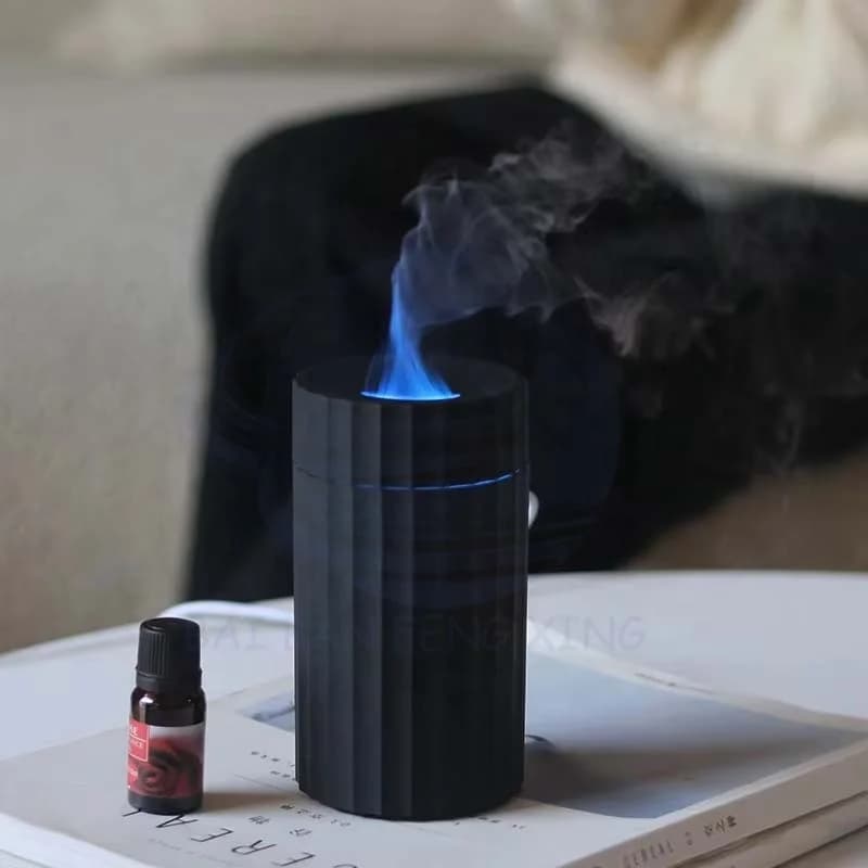 New Creative Simulation Flame Humidifier Home Office Desktop Diffuser Car Seven-colour Flame Aromatherapy Machine 2