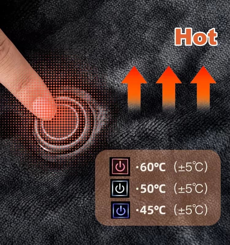 Portable USB Interface Electric Heating Shawl, Outdoor Activity Electric Blanket, Precise Temperature Control Electric Blanket 7
