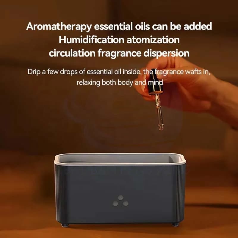Simulation Flame Diffuser Home Desktop Ambient Scent Sprayer Bedroom Silent Humidifier 7