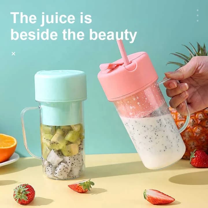 New Fashionable Household Electric Small Portable Mini Juicer Rechargeable Multifunctional Juice Straw Juicing Cup 5