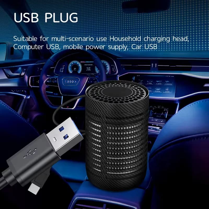 New Model Car air Purifier Mini Negative Ion Portable Small Car Disinfection and Purification Device 4