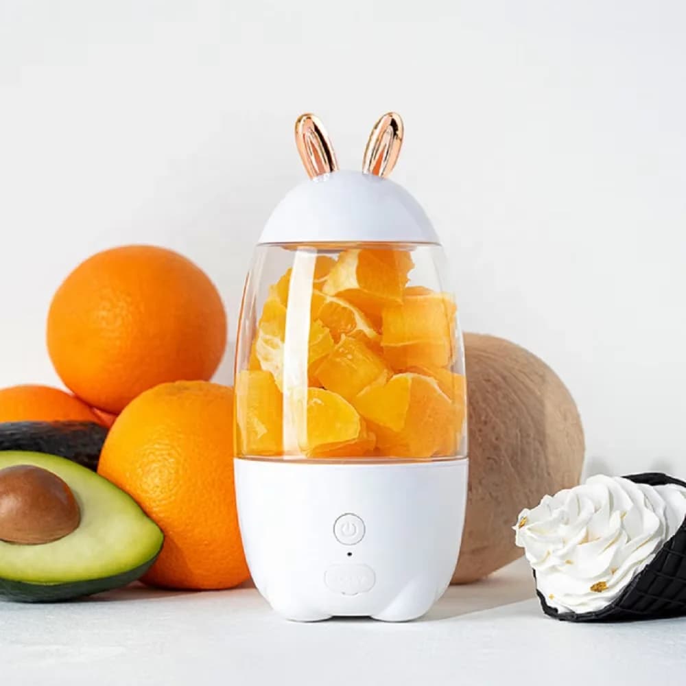 New Mini Wireless Portable Fruit Juice Rabbit Shape Usb Rechargeable Juicing Cup Home Small Blender Multi-function Juicer 2