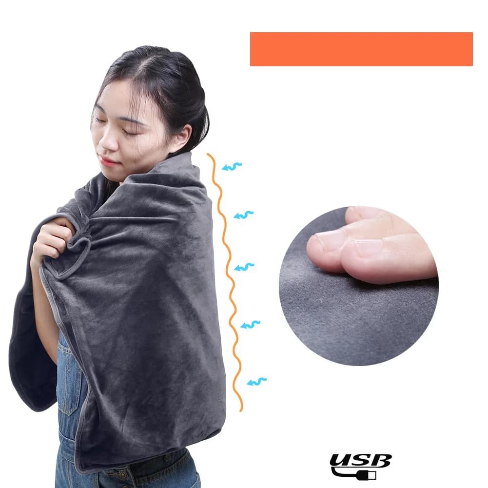 Heated Blanket Winter USB-powered Heated Shawl Pad Electric Blanket for Home Use Warm Knee Pad 4