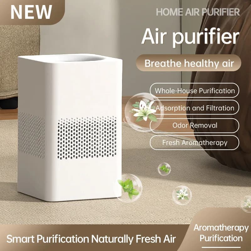 Silent USB Air Purifier for Home Built-in Aroma Diffuser Function Small Personal Ionizer with USB Plug Eliminates Odor Pollen 3
