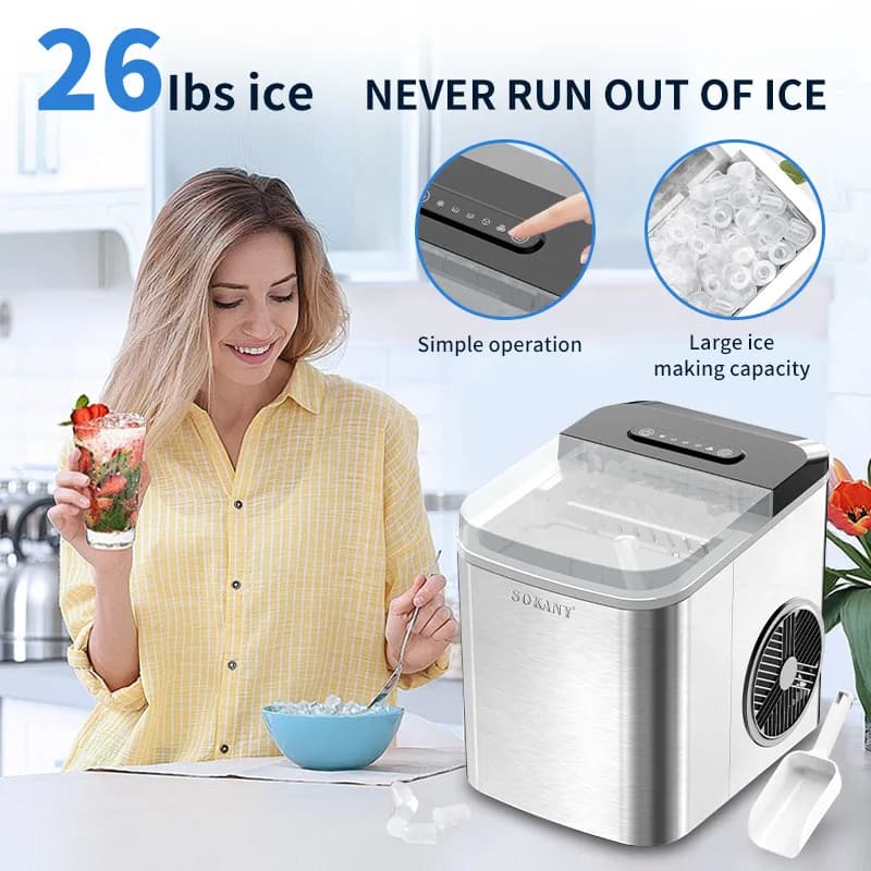 Visualization Window Fast Compact Mini Ice Maker No Space Required Easy to Use Easy to Clean Ice Maker 5