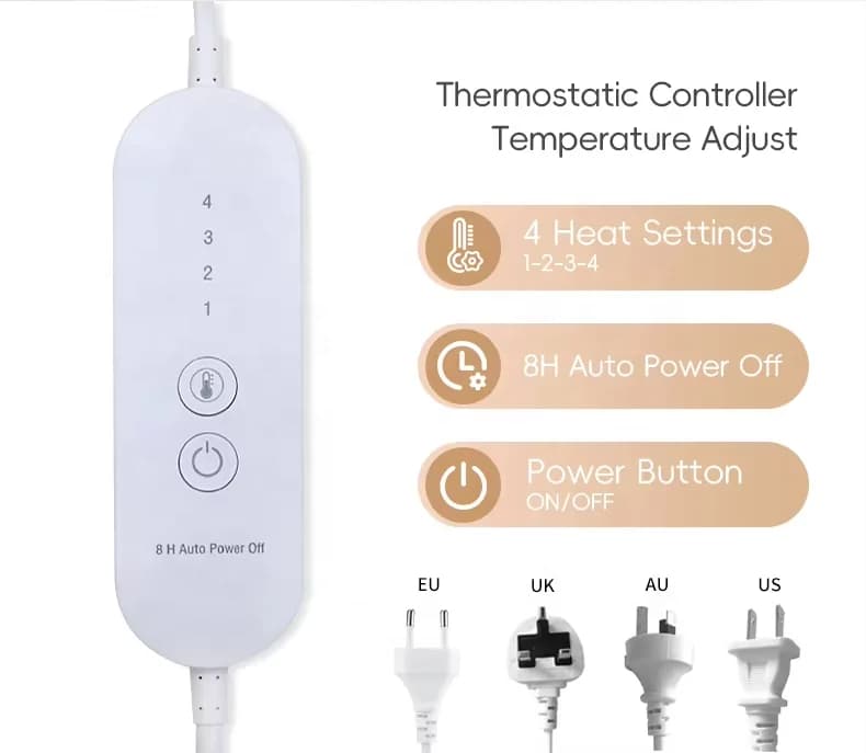 Dual-person Multi-purpose Electric Blanket with Automatic Cut-off Machine Washable Adjustable Temperature for Winter Use 3
