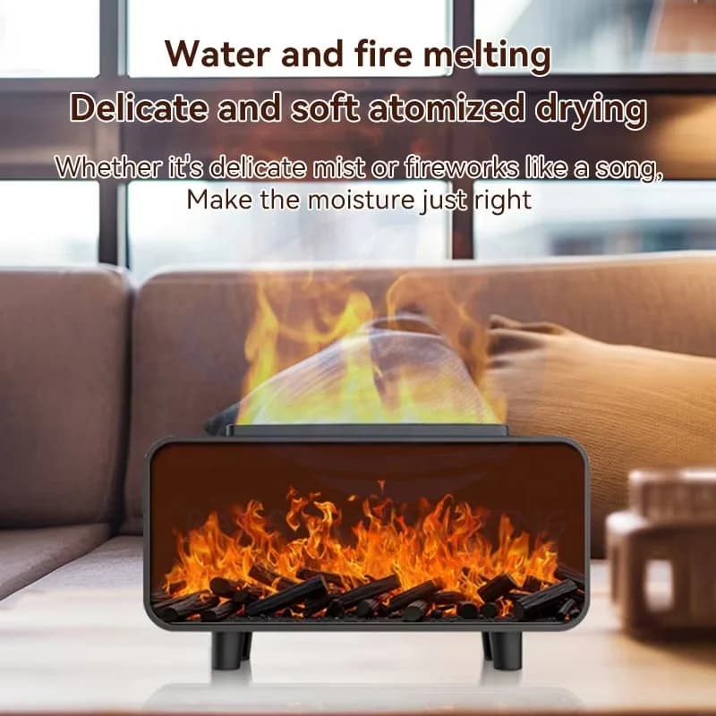 New Creative Fireplace Flame Humidifier Aromatherapy Machine Automatic Spray Incense Home Indoor Office Aromatherapy Machine 3