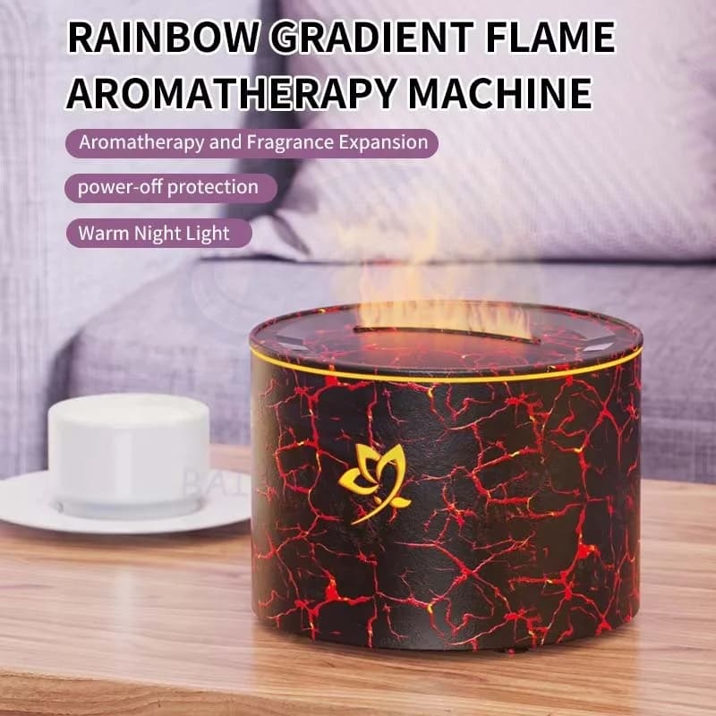 New Desktop Diffuser Flame Humidifier Home Quiet Simulation Flame Aromatherapy Machine 2