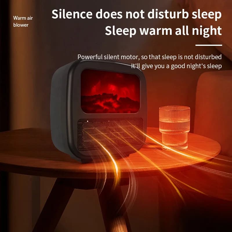 Small Electric Fireplace Home Heater High-value Wall-mounted Design Dormitory Heater Fast Heating Safety Energy-saving Heater 4
