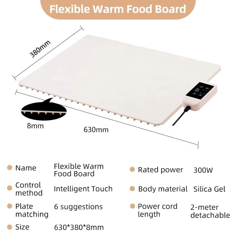 Flexible Folding Food Warmer Tray Multifunctional New-Style Household Silicone Heating Pad Constant-Temperature Anti-Burn Food 6