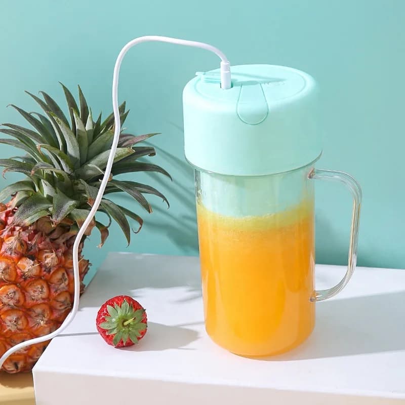 New Fashionable Household Electric Small Portable Mini Juicer Rechargeable Multifunctional Juice Straw Juicing Cup 6