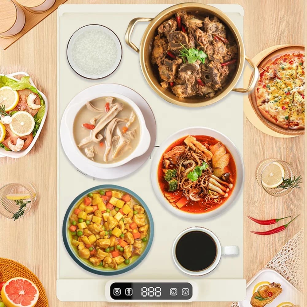 Intelligent Adjustable Temperature Silicone Warming Plate Easy to Clean Warming Pad Multifunctional Meals Heating Table 2