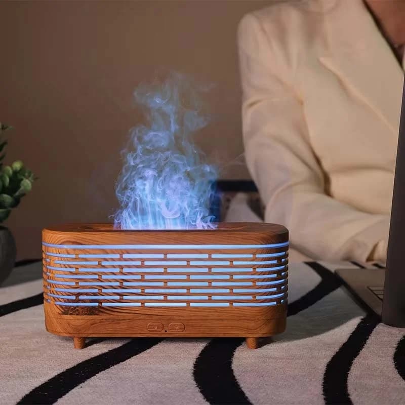 Creative Bedroom Office Desktop Flame Humidifier Household Small Mini Night Lamp Essential Oil Aromatherapy Diffuser 4