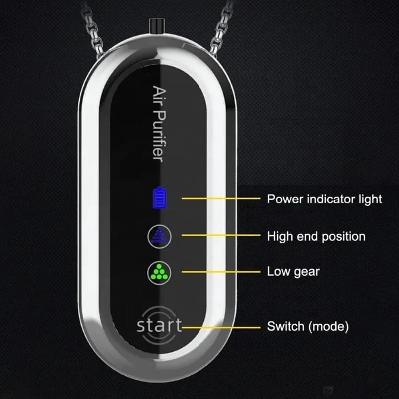 New Mini Neckwear Air Purifier Portable Personal Air Purifier Necklace Air Purifier Small Size 3