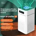 2-in-1 USB Air Purifier Night Light Compact Ionizer with Adjustable Wind Speed No Filter Portable Air Freshener for Home Travel