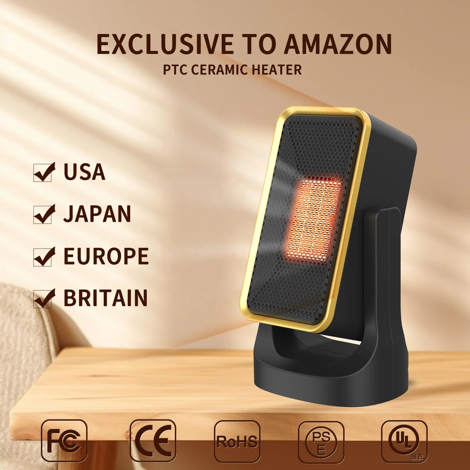 Home Desktop Heater Office Quick Heating Heater Dormitory Portable Shaking Head Electric Heater 5