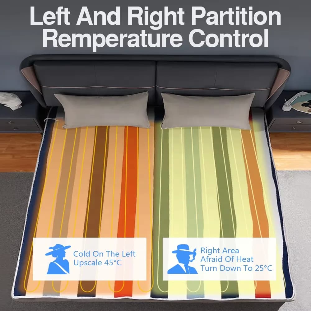 Dual-control Temperature-Regulating Dormitory Electric Blanket Student-Use Electric Mattress Pad Double-Size Electric Blanket 5