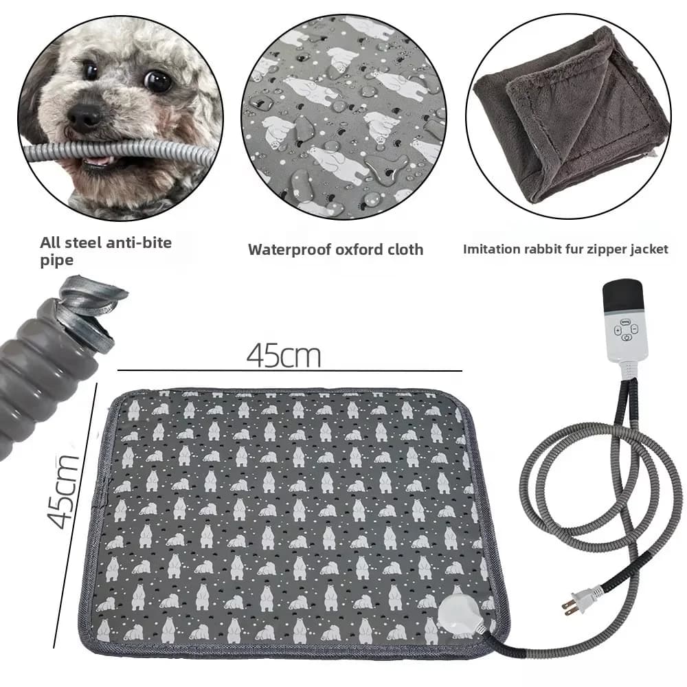 Pet Electric Blanket Heating Pad European and American Standard Electric Heating Pad Cat and Dog Heating Blanket 7