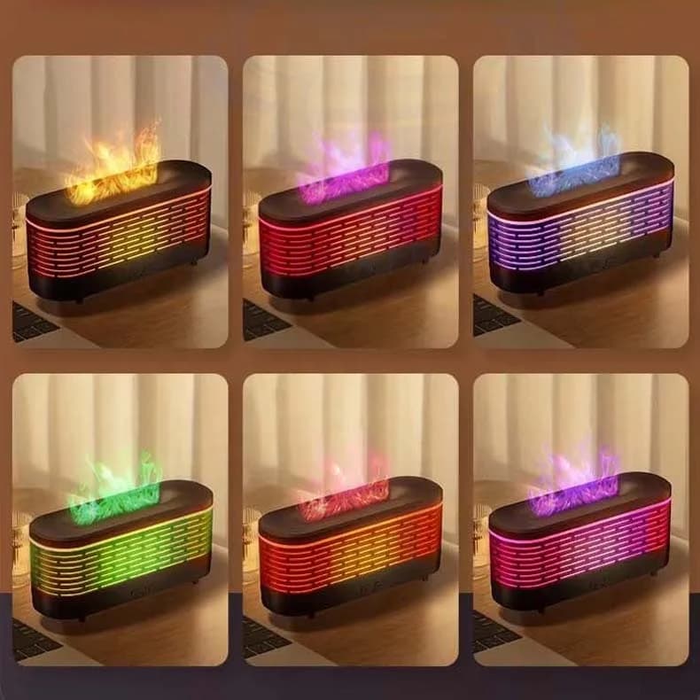 Creative Bedroom Office Desktop Flame Humidifier Household Small Mini Night Lamp Essential Oil Aromatherapy Diffuser 5