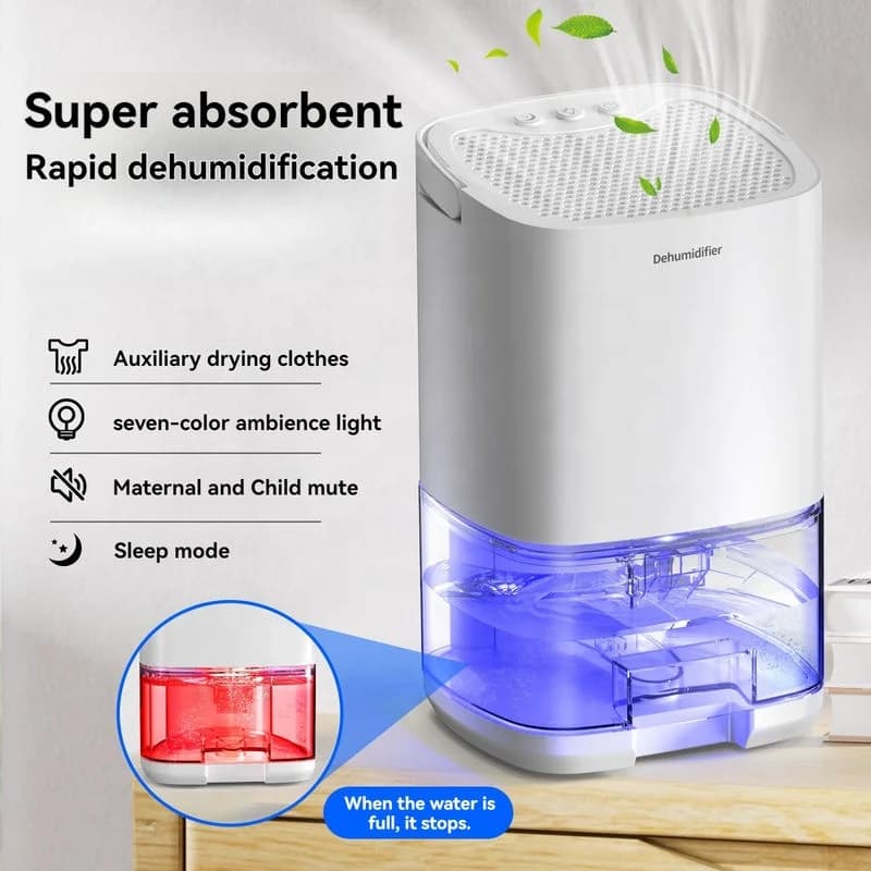 Dehumidifier Household Bedroom Silent Small Dehumidifier Mini Moisture-proof Humidifier Dehumidifying Device 2