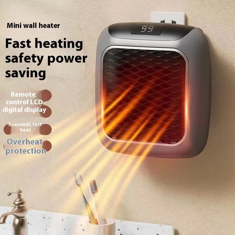 Intelligent Temperature Control Heater square Mini Fashion Dormitory Heater Office Desktop Heater LCD Screen Display Temperature 3