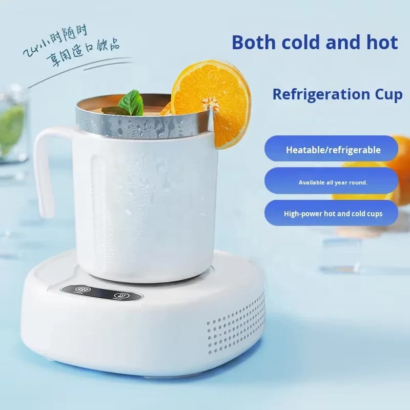 Fast Cooling Cup Cooler Heater with Handle Smart 2-in-1 Beverage Chiller Warmer Set with Touch Control for Coffee Tea Beer 2