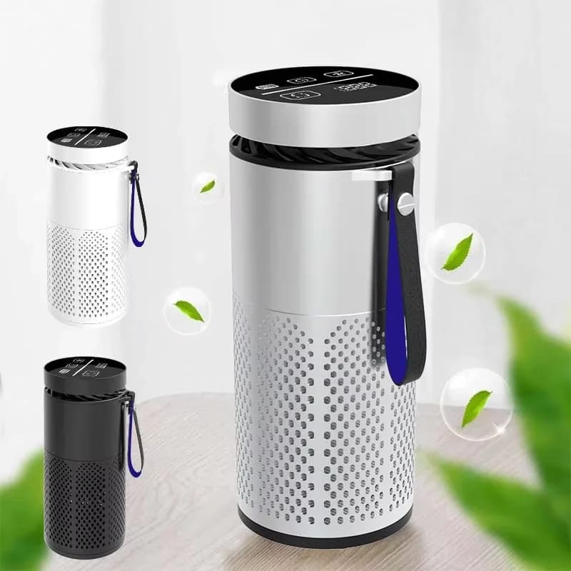 Dual Design Portable Air Ionizer USB Charging Mini Air Freshener with Lanyard Camera Lens Remove Odor Smoke Dust for Office 6