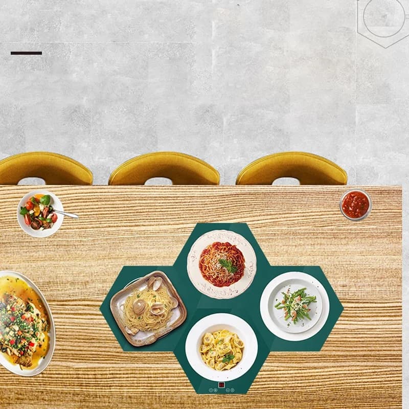 Casual Splicing Meal Warming Board Thermal Dining Table Home Use Multi-temperature Adjustment Hot Plate 7