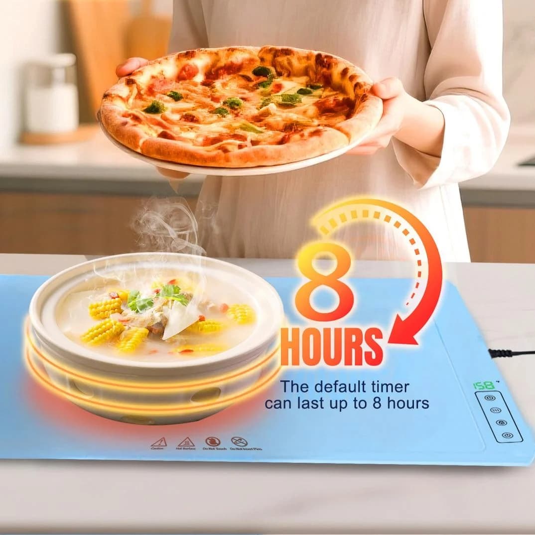 New-style Warming Tray Foldable Design Heated Warming Mat for Home Use Small Restaurant Food Preparation Insulating Mat 3