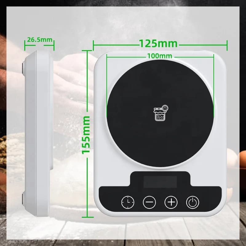 White Smart Programmable Mug Warmer Adjustable Temp Timer Control Heating Coaster with LED Screen for Desk 4