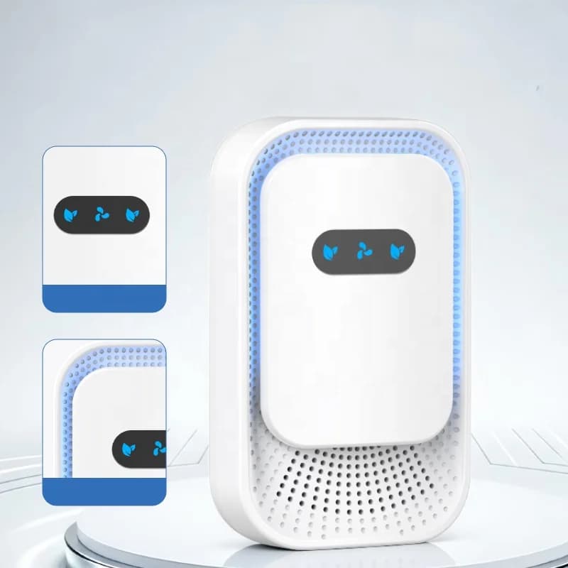 Wall Plug Air Ionizer Modern Rounded Edge Air Cleaner with Ambient Light Eliminate Smoke Dust Pollen for Bedroom Office Toilet 6
