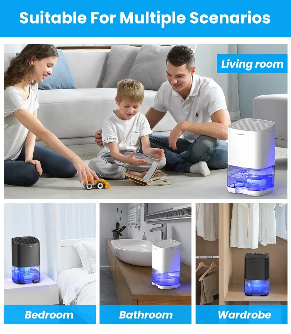 Dehumidifier Household Bedroom Silent Small Dehumidifier Mini Moisture-proof Humidifier Dehumidifying Device 3